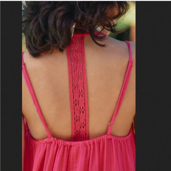 Anthropologie Lace Trim Gauze Midi Dress - Picture 5 of 8